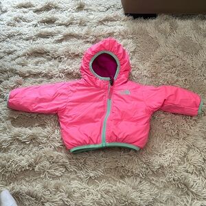 The North Face reversible infant puffer jacket